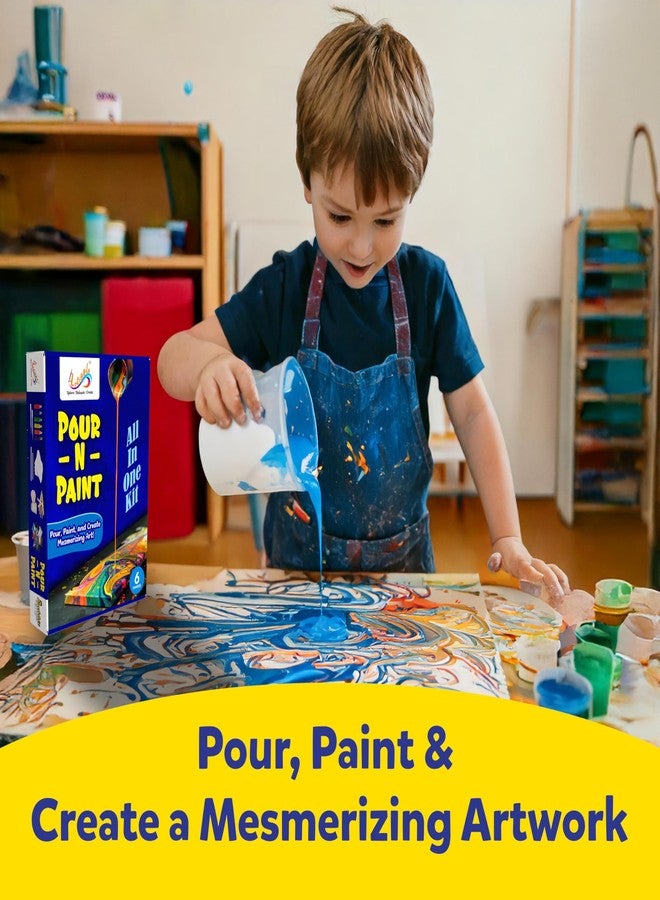 Artiggle Pour-N-Paint,Fluid Acrylic Kit|Pouring Paint|Creative Activity Kit For All Ages Kid|Craft Activity For Girls & Boys|Fluid Art Paint Kit|Coloring And Painting Kits| Multi Color - Image 5